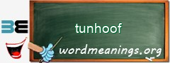 WordMeaning blackboard for tunhoof